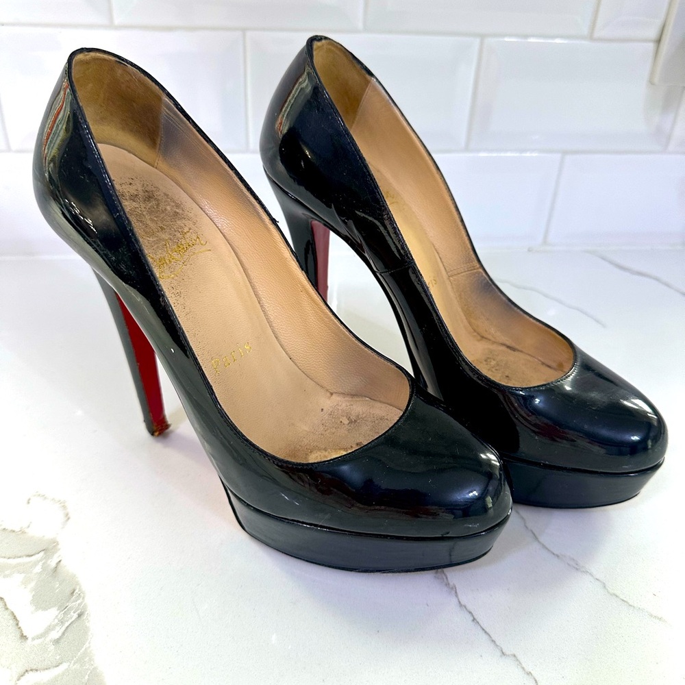 Christian Louboutin Black Patent Leather Heel